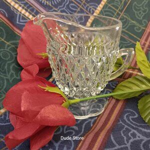 Vintage Indiana Glass 4" Coffee Creamer - Holds 8 ounces - No Chips or Cracks